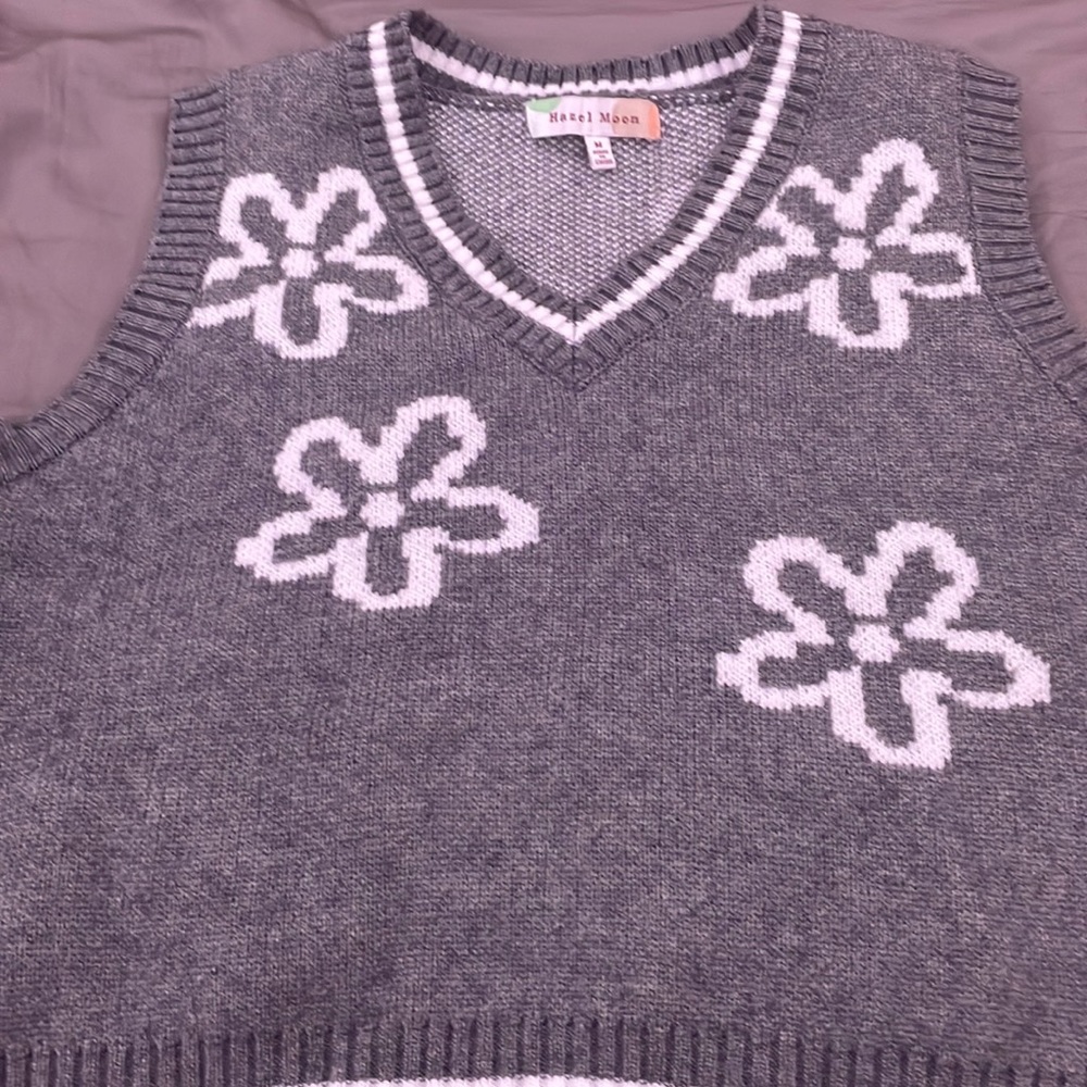 RARE hazel moon flower sweater vest!!- not sold anymore